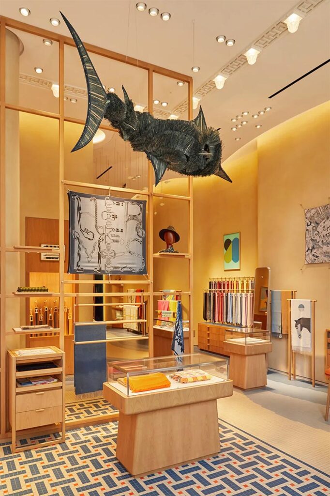 Hermès convierte Paseo de Gracia en un paisaje submarino con Gabriela Sagarminaga
