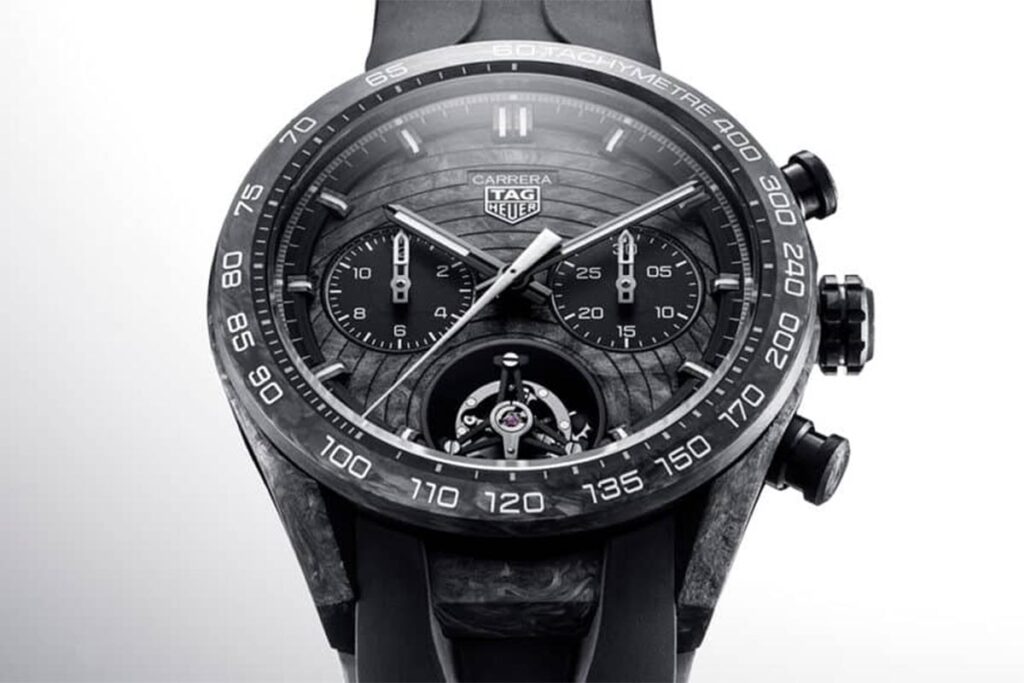 TAG Heuer Monaco Flyback Chronograph y el Carrera Chronograph Tourbillon Extreme Sport.