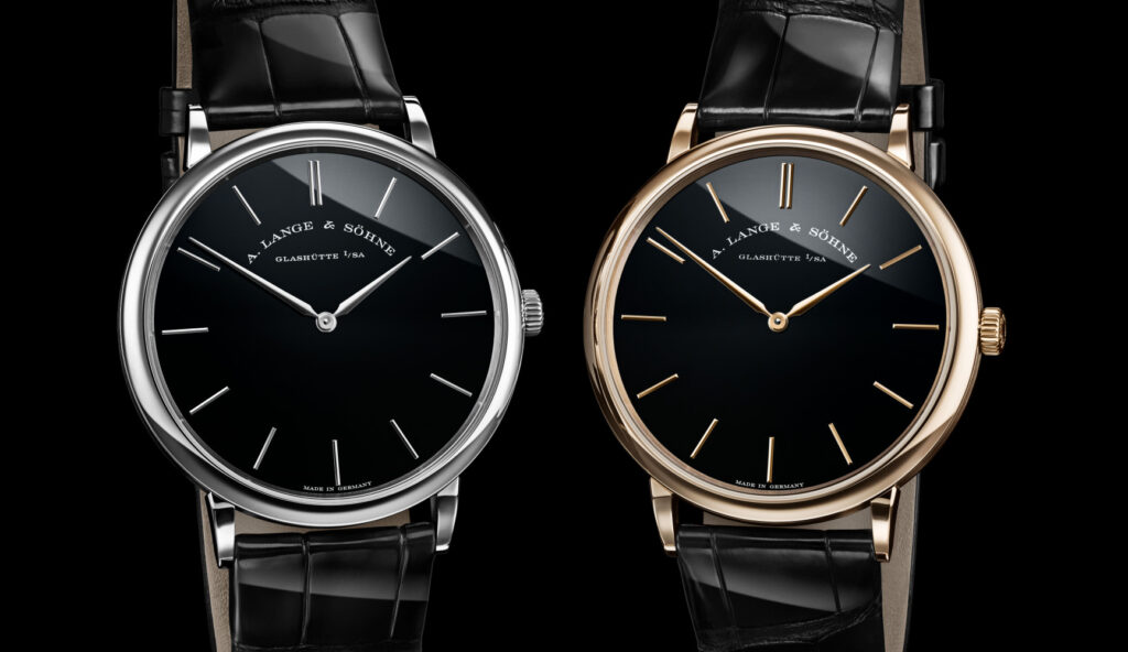 A. Lange & Söhne redefine el minimalismo con dos nuevas versiones del Saxonia Thin en ónix