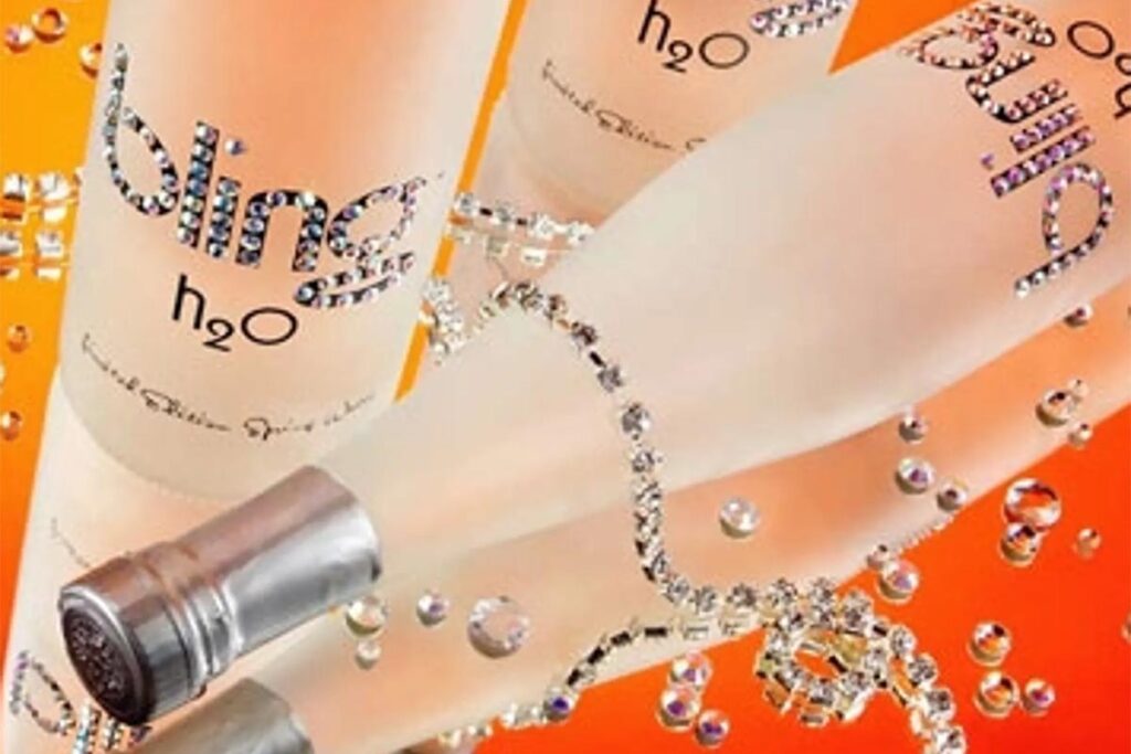 Bling H2O, botella de agua de lujo con diamantes y oro, agua premium exclusiva